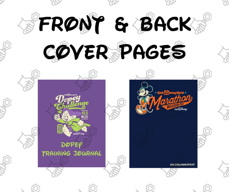 2025 Dopey Training Journal Printable 13 Pages Digital PDF File