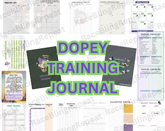 Desafío Dopey 2027: Diario y planificador de entrenamiento de 17 páginas, método runDisney de Jeff Galloway, preparación para el fin de semana del maratón (48,6 millas).