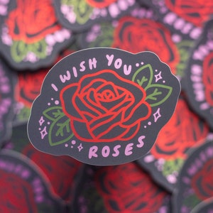 I Wish You Roses | Mirror Matte Sticker | Kali Uchis Inspired | Waterproof Sticker