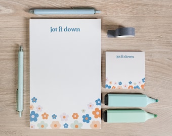 Recycled Paper Sticky Notes & Note Pads: 50-Page Stationary Set