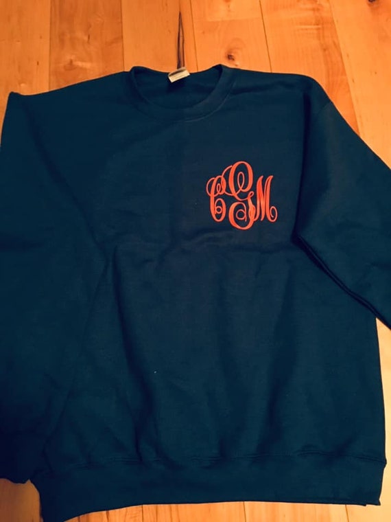 etsy monogram sweatshirt