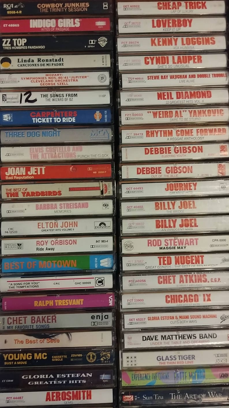 Cassette Tapes List 1 80's & 90's image 3