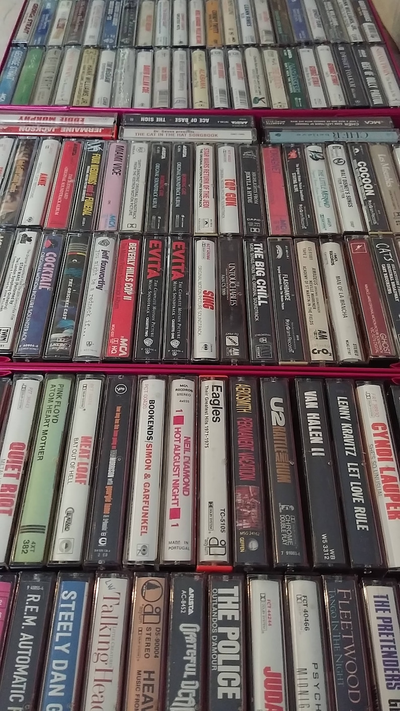 Cassette Tapes List 280's-90's Rock, Soundtracks, Oldies image 1