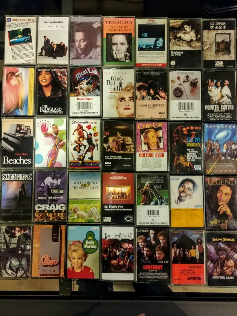 Cassette Tapes List 1 80's & 90's image 1