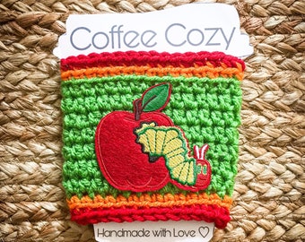 handmade earrings cozy quirky apple of my eye: crochet apple cottagecore novelty cute kitschy