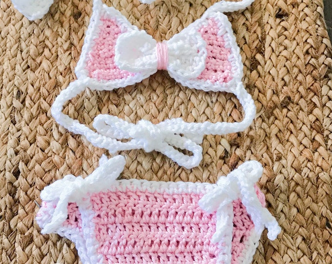 Crochet Baby Bikini Set 06 612 Month Baby Bikini Mircro Etsy