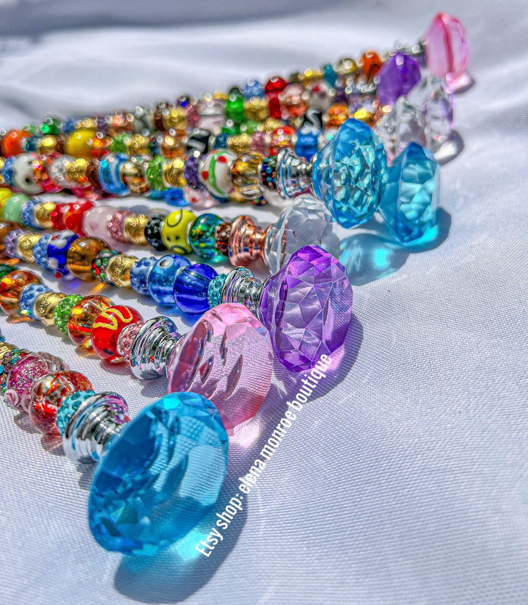 14 Inch Jeweled Garden Stake, Fairy Garden Wand, Potted Plant Sun