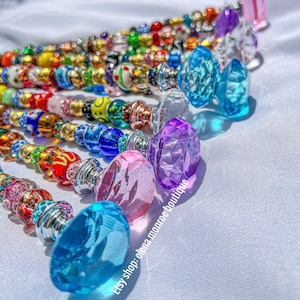 14inch, 25 inch Jeweled garden stake, fairy garden wand, potted plant sun catcher, glass bead garden stake, sparkle garden stake, pet loss