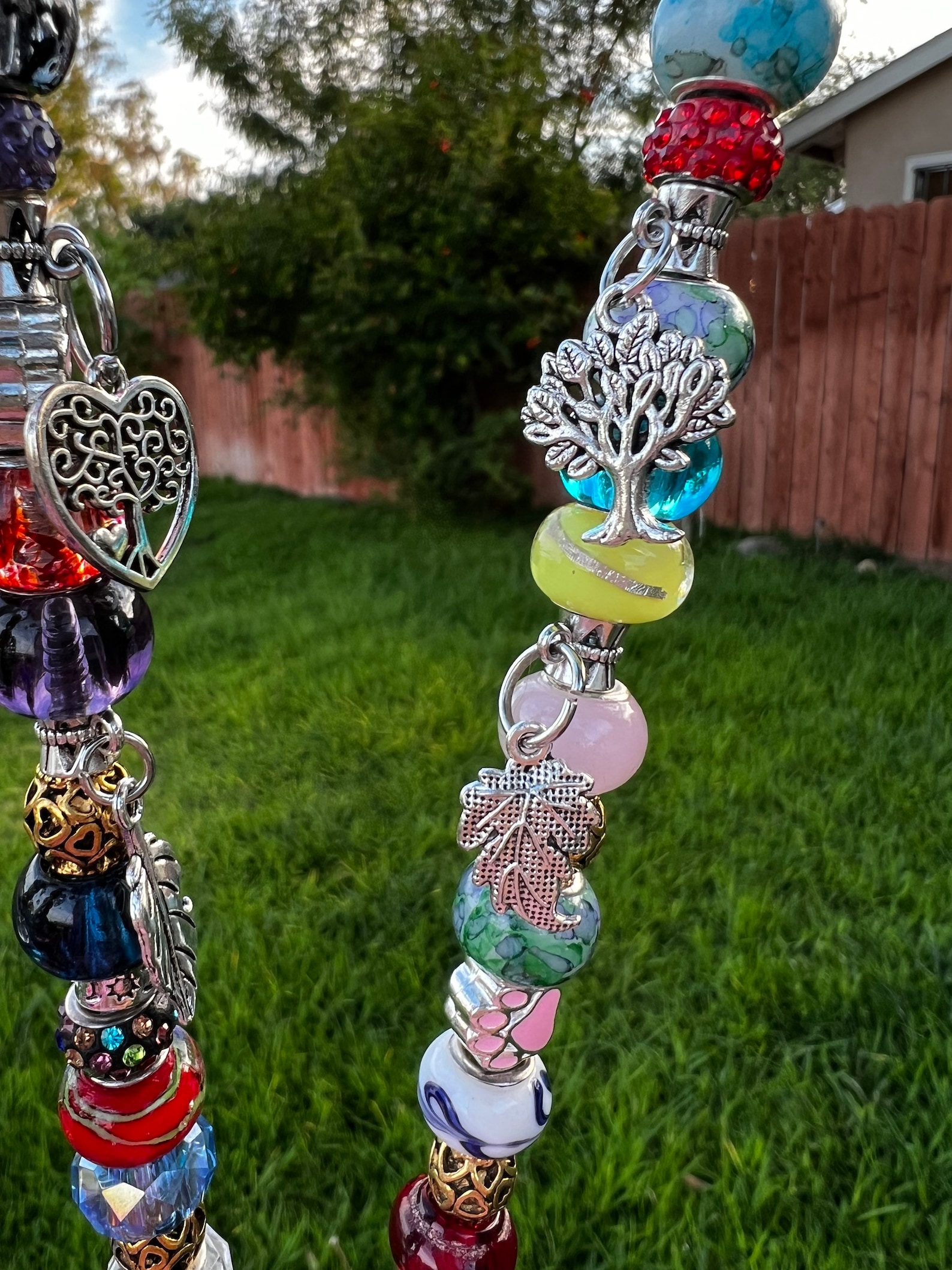 14 Inch Jeweled Garden Stake Fairy Garden Fairy Core Prism Etsy