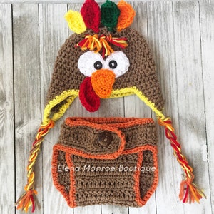 Crochet Turkey Hat: Thanksgiving Beanie with Ear Flaps