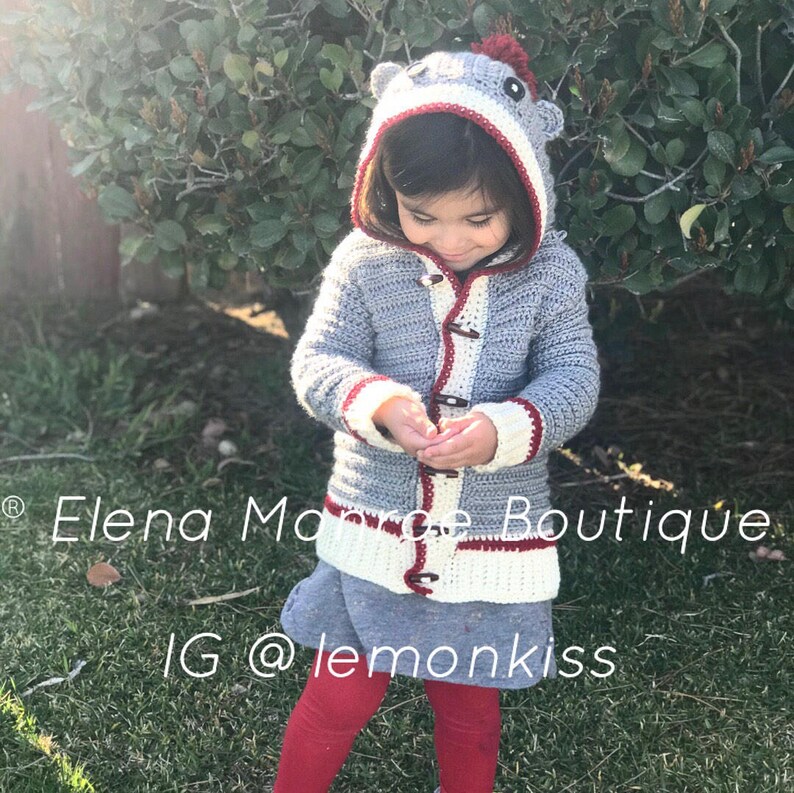 Crochet sock monkey sweater sock monkey sweater all sizes | Etsy