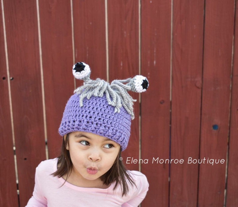 Crochet Monster Inspired Hat Girl Monster Hat Crochet Monster Etsy