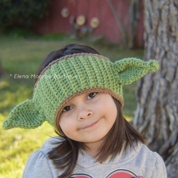 Handcrafted alien theme ear warmer, alien headband, knitted alien  hat, crochet Yoga hat, space warrior theme, yod headband, yod ears