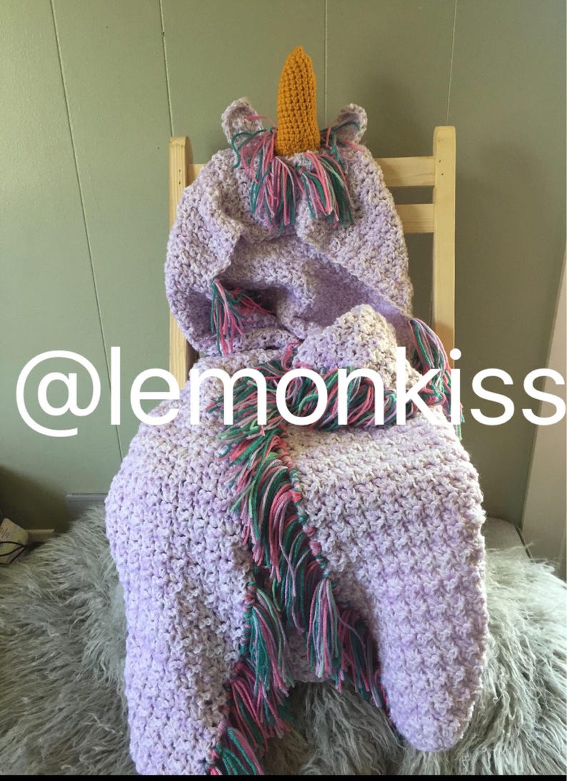 Sparkling Hooded Unicorn Blanket Unicorn Blanket Rainbow Etsy