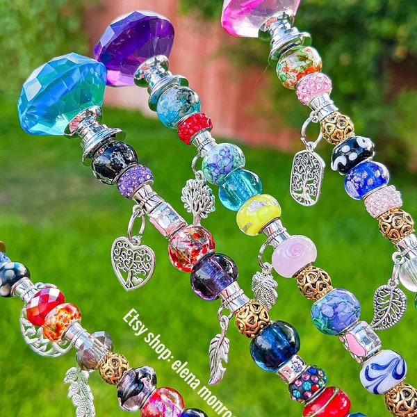 25 imch and 14 inch Jeweled garden stake, garden fairy stick, sun catcher, pet loss,plant bling, prism ball, sparkling, glass bead,summer,