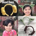 Crochet alien ears,  princess buns, yoda ears, Princess Leia buns, yoda headband, Oktoberfest headband, Bavarian braids, Leia headband,