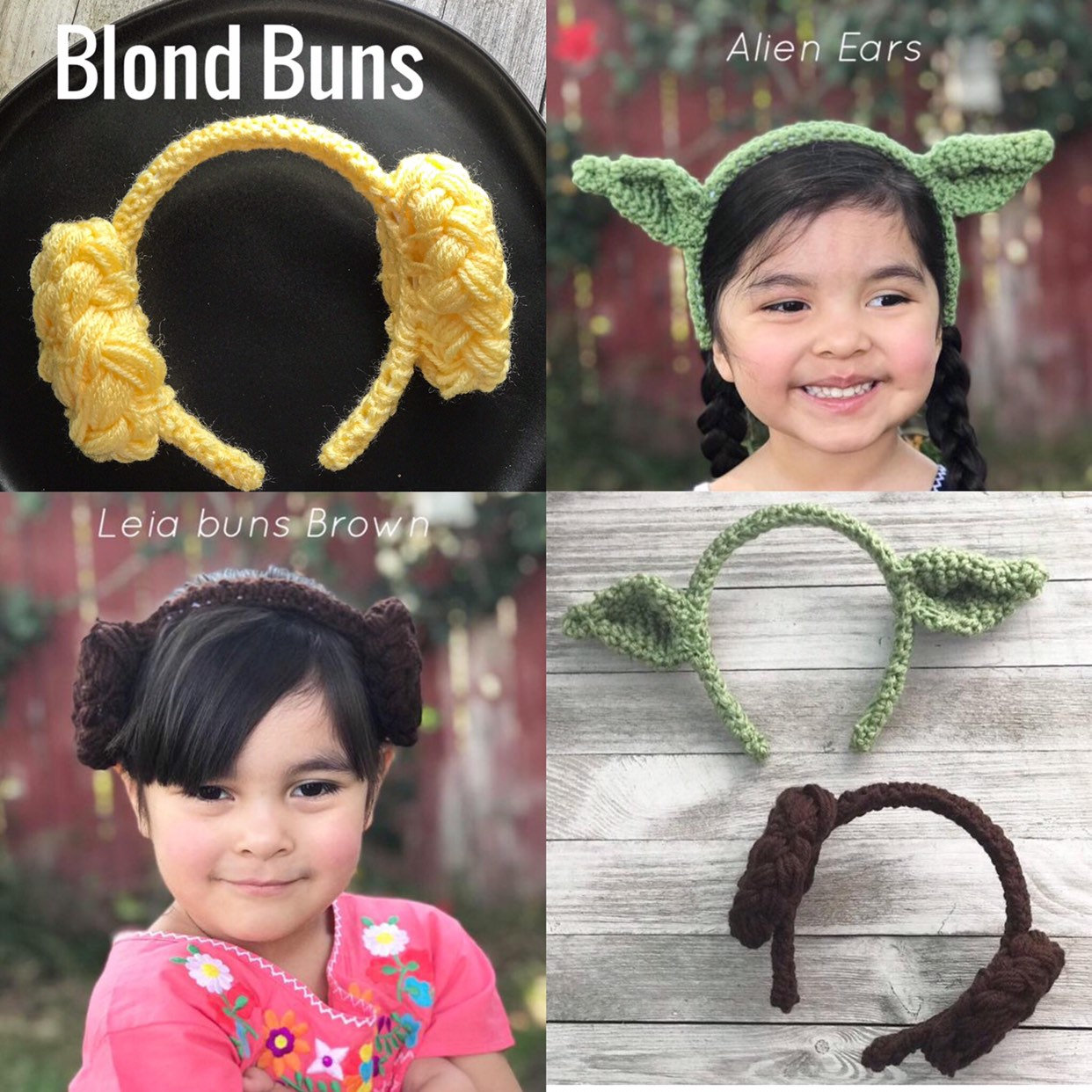 Princess Leia Head Band Fake Hair Buns Princess Leia Head Band Fake Hair Buns