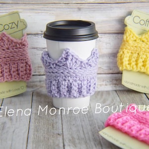 Crochet Princess Crown Cup Cozy: Tiara Coffee Sleeve