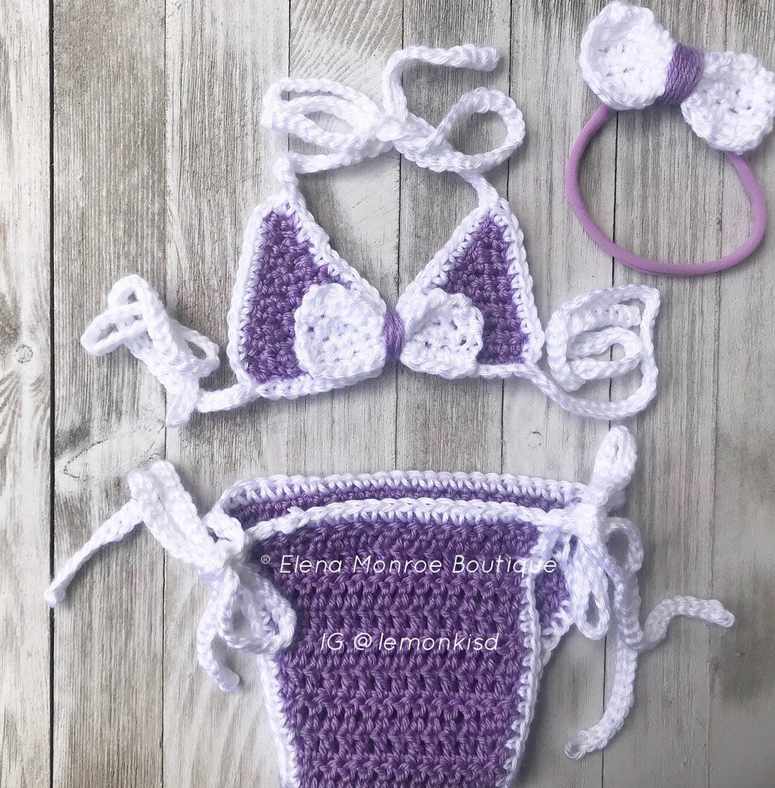 Crochet Baby Bikini Set 06 612 Month Baby Bikini Mircro Etsy