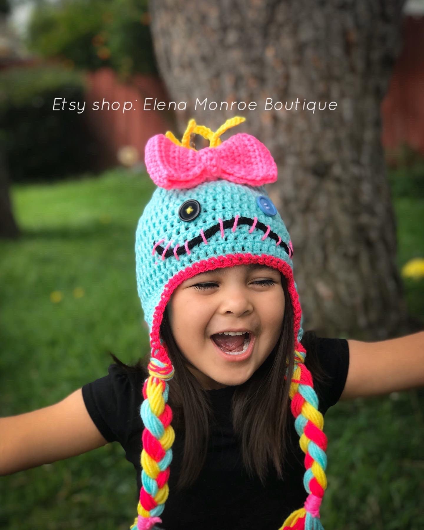 Crochet Voodoo Doll Hat: Hand-embroidered Zombie Beanie With