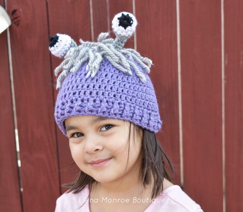 Crochet Monster Inspired Hat Girl Monster Hat Crochet Monster Etsy