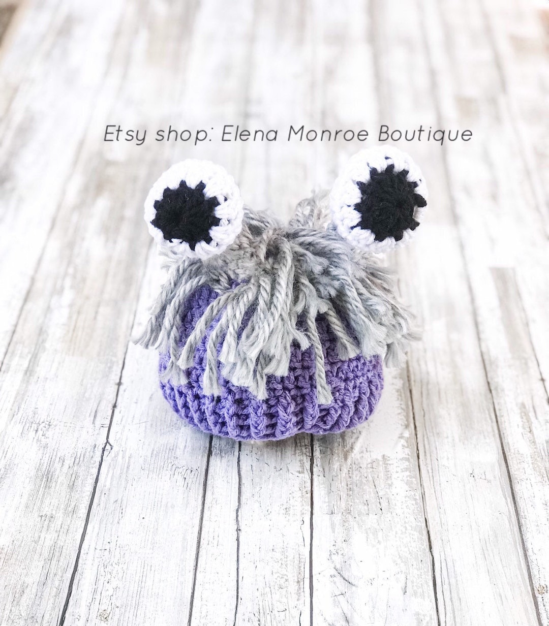 Crochet Monster Inspired Hat Girl Monster Hat, Crochet Monster Hat