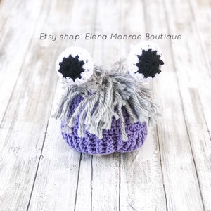 Crochet monster inspired hat girl monster hat, crochet monster hat, Boo!!!costume, Halloween baby costum hat, crochet monsters theme hat