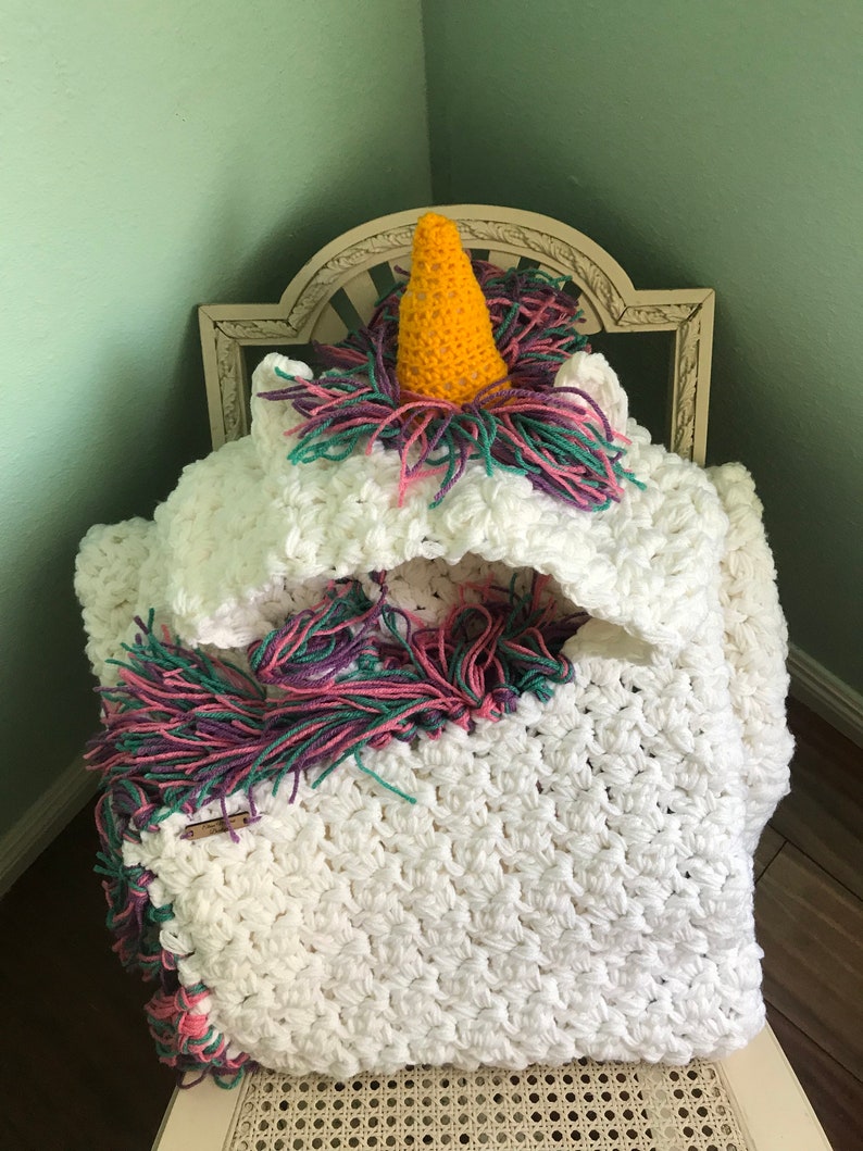 Sparkling Hooded Unicorn Blanket Unicorn Blanket Rainbow Etsy
