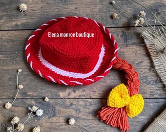 Gehäkelter Cowgirl Hut: Jessie Kostüm, Baby-Erwachsene Größen, gehäkelte Cowboy Hut, Cowgirl Kostüm, Jessie und Andy, Halloween, Rodeo Kostüm Geschenk