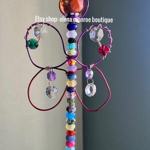 Butterfly Suncatcher Garden Stake: Jeweled Fairy Garden Art