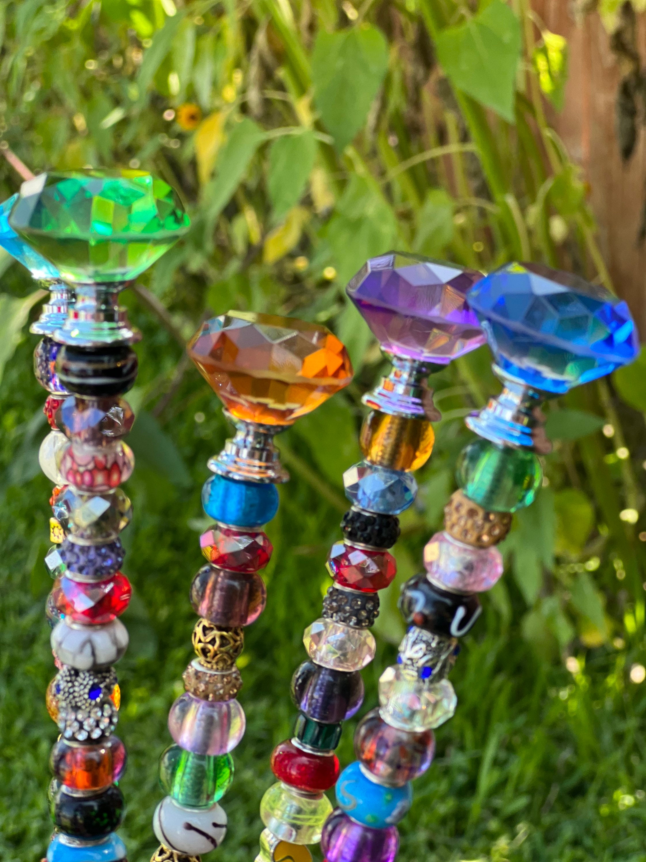 14 Inch Jeweled Garden Stake Fairy Garden Wand Gift for Her Etsy Canada