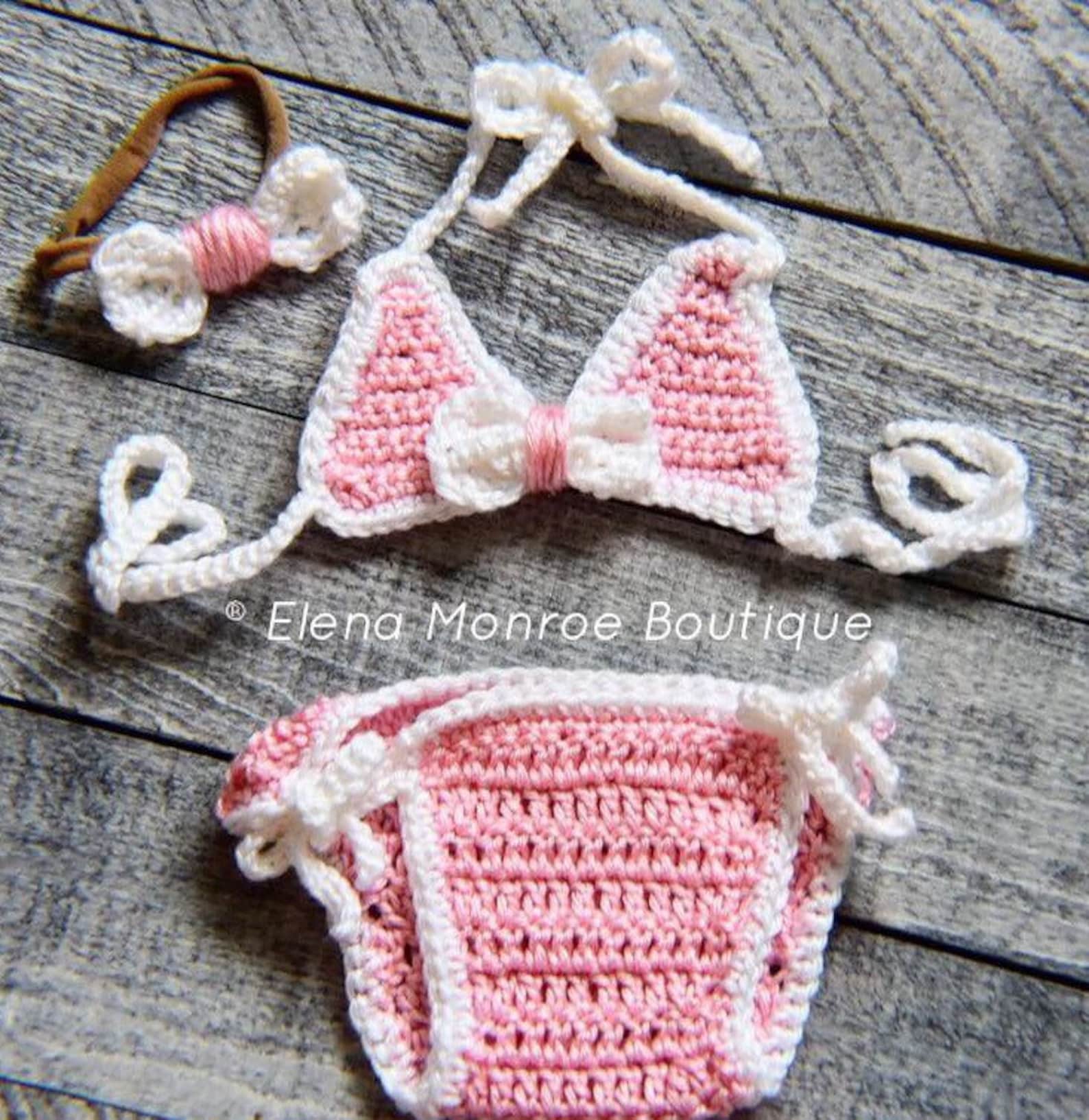 Crochet Baby Bikini Set 06 612 Month Baby Bikini Mircro Etsy