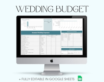 Wedding Budget Template: Itemized Expenses, Editable Google Sheets (Digital Download)
