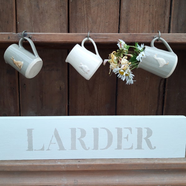 Handpainted  Wooden Larder  Sign