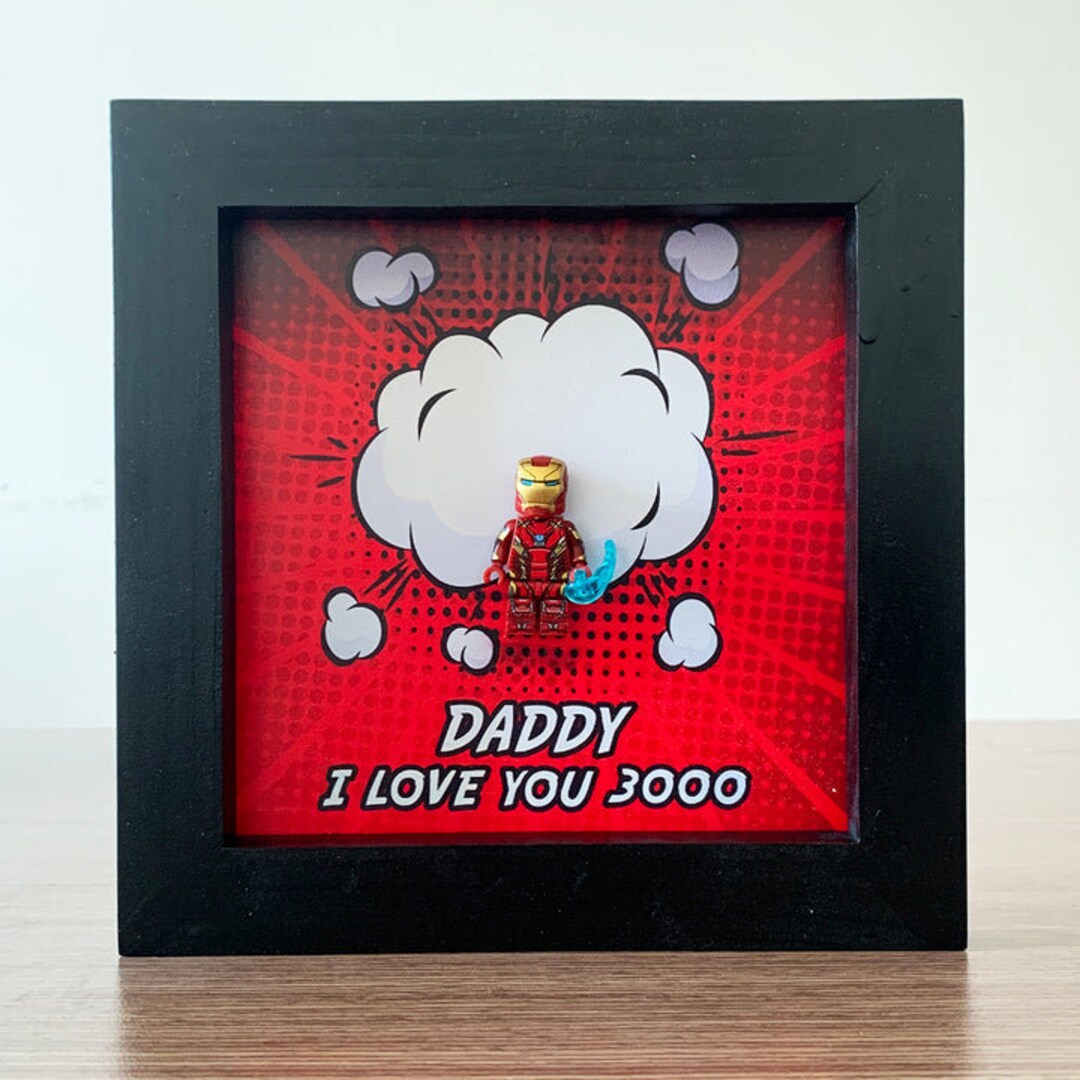 Personalized Super Daddy Lego Frames Father's Day Lego Etsy