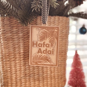 Hafa Adai Ornament - Chamorro Home Decor - Chamoru Ornament - Guam CNMI - Tropical Ornament - Modern Boho Decor