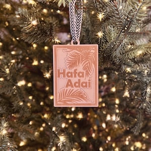 Hafa Adai Ornament - Chamorro Home Decor - Chamoru Ornament - Guam CNMI - Tropical Ornament - Modern Boho Decor