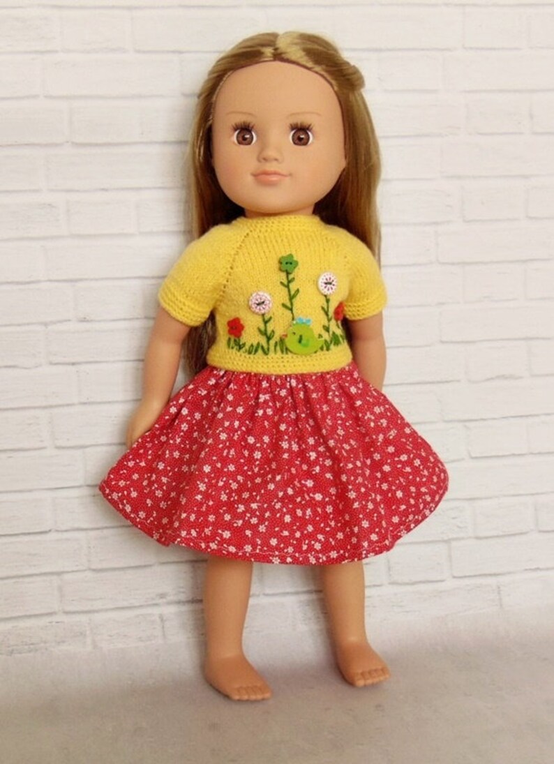 American Girl Doll 18 Inch Doll Clothes Sweater Skirt Etsy