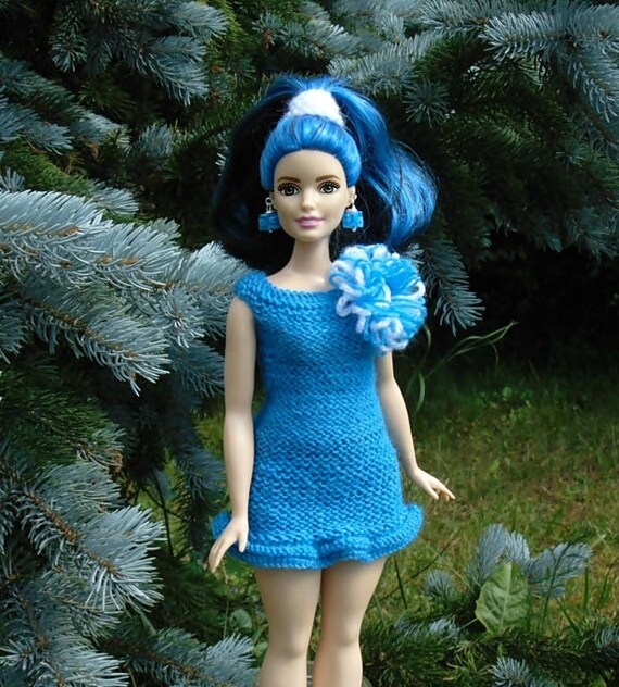 barbie doll blue dress