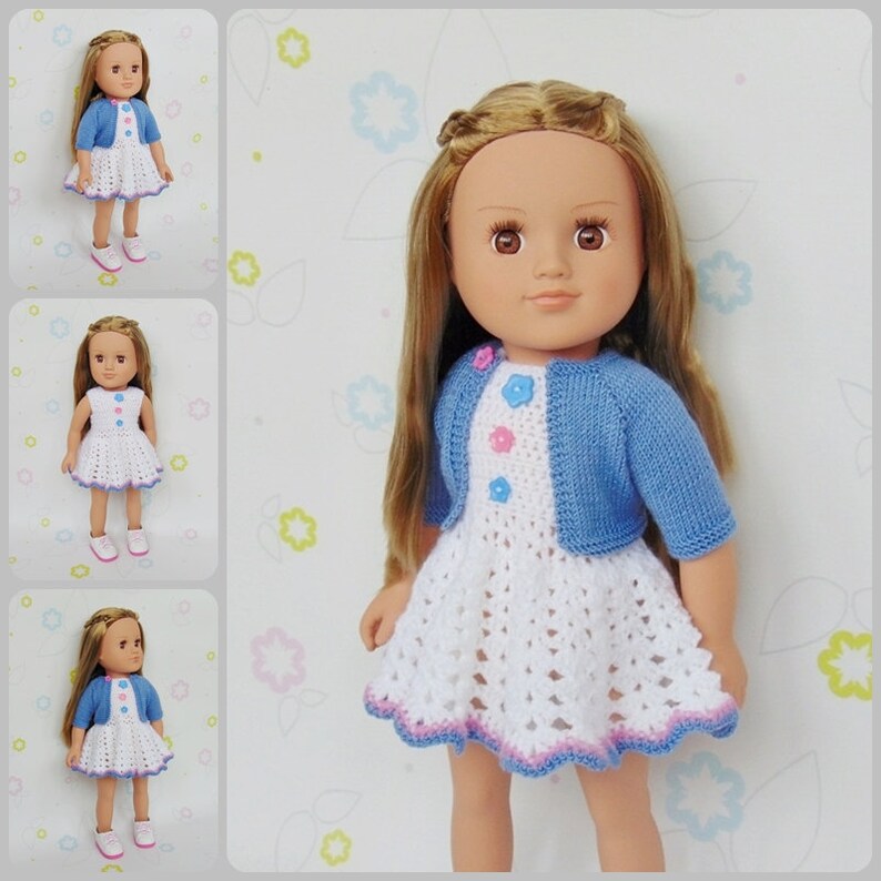 crochet american girl dress with video