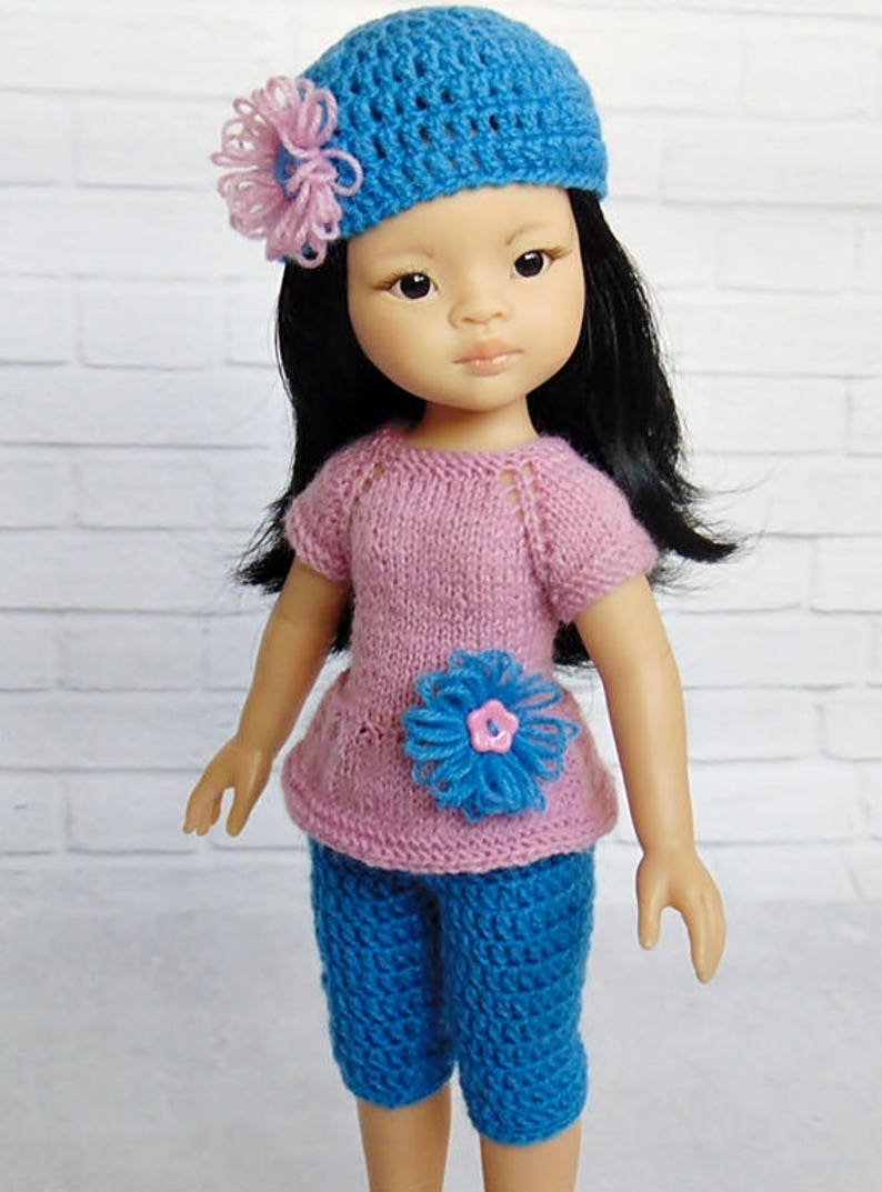 14 inch doll outfit Paola Reina Christmas gifts doll sweater, doll hat image 9