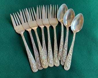 アンティーク ドミニク & ハフ スターリング シルバー スプーン 6 本