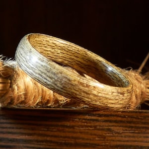 Blue koto wood ring - wedding ring for him and her - handmade wooden ring in France