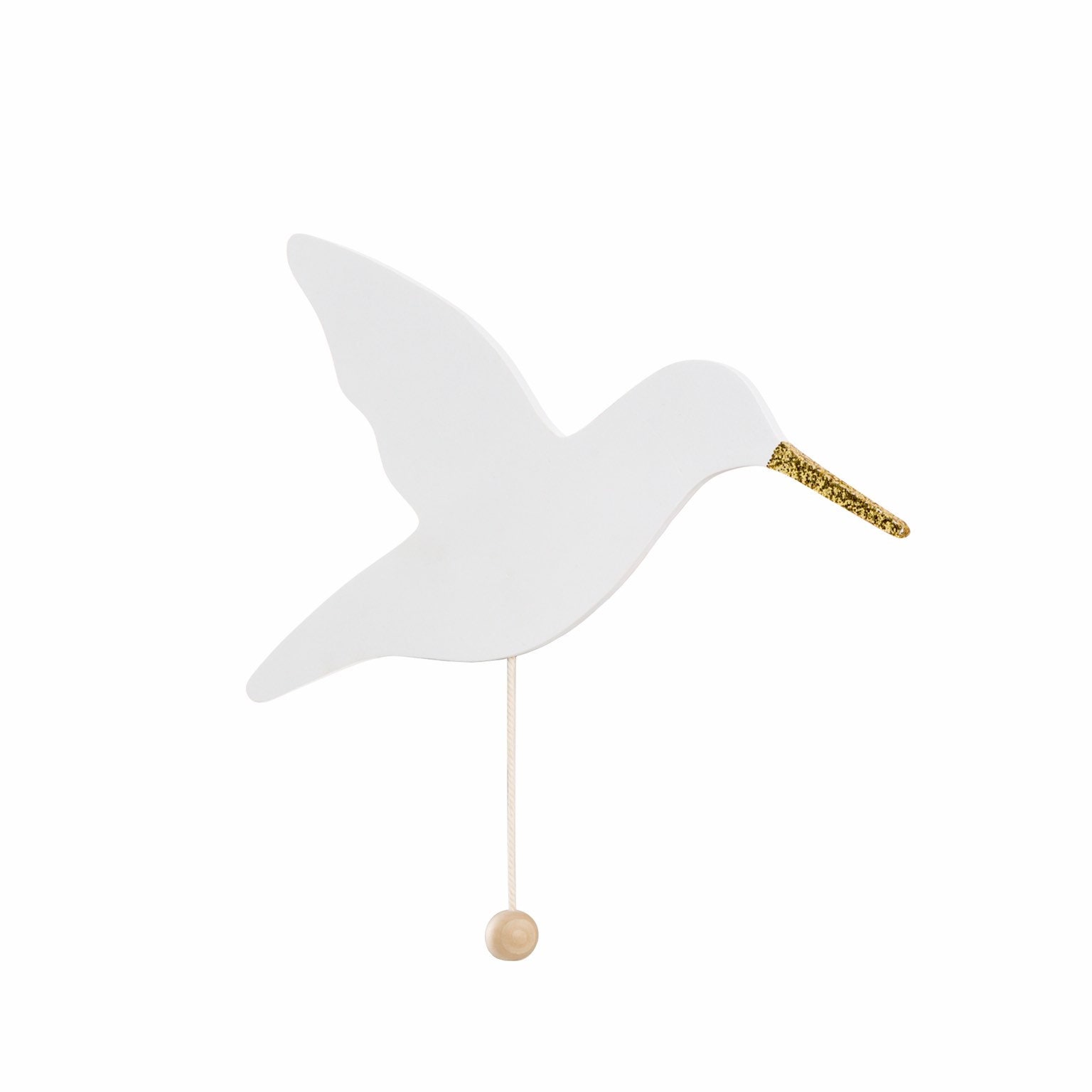 Boîte à Musique Colibri Coloris Blanc et Or/La Cabane de Bois