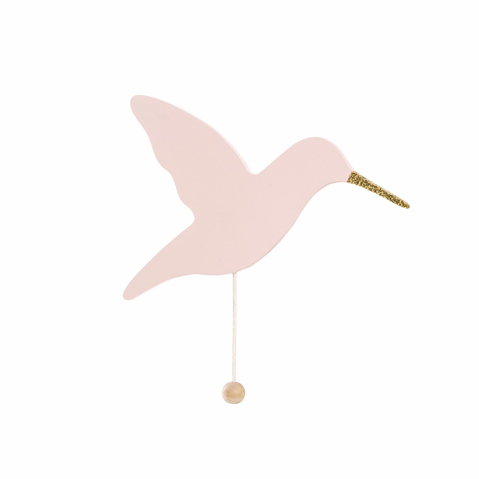 Boîte à Musique Colibri Coloris Rose Chamallow et Or/La Cabane de Bois