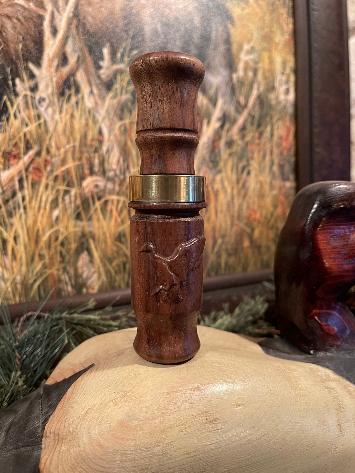 Custom Duck Call Engraved Walnut Etsy