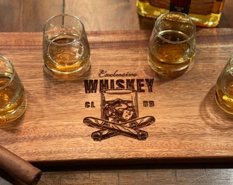 Whiskey/Bourbon flight tray