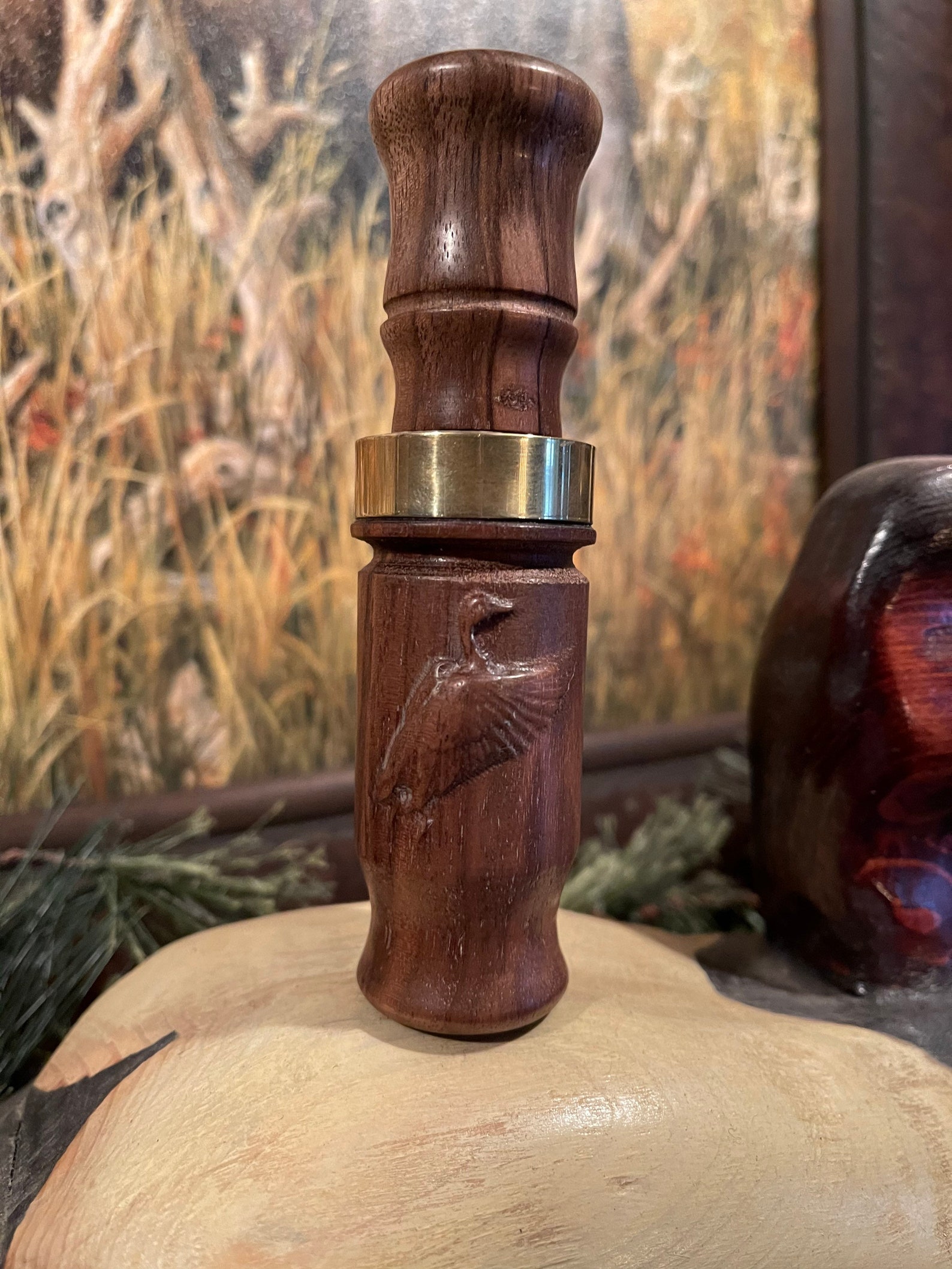 Custom Duck Call Engraved Walnut Etsy