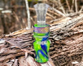 Acrylic Duck Call in Green and Blue