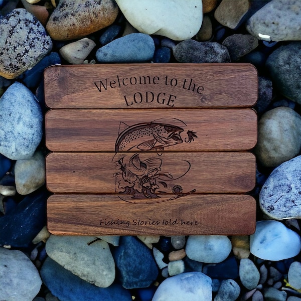 Wooden Fly Fishing Sign Etsy